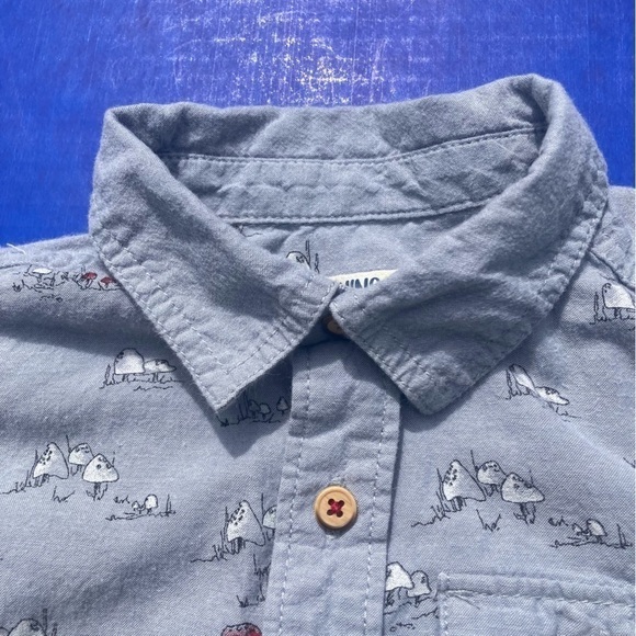 Oshkosh Genuine Kids mushroom button down shirt, size 4T - Picture 6 of 10